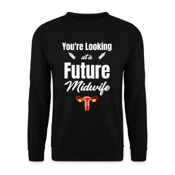 Are you looking for a future - Unisex Sweatshirt - black - Front - Alina (178cm) & Michal (187cm)