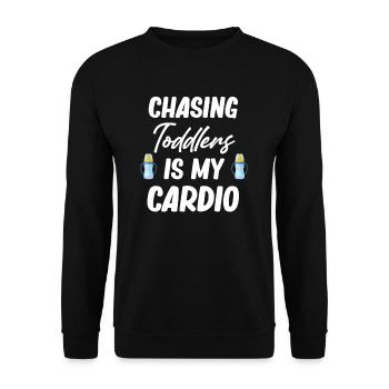 Chasser les tout-petits est mon drôle - Sweat-shirt Unisexe - noir - Devant - Alina (178cm) & Michal (187cm)