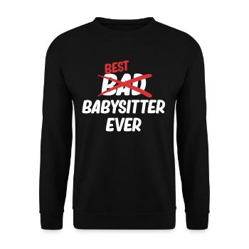 Bester Babysitter Aller Zeiten Lustige - Unisex Pullover - Schwarz - Vorne - Alina (178cm) & Michal (187cm)