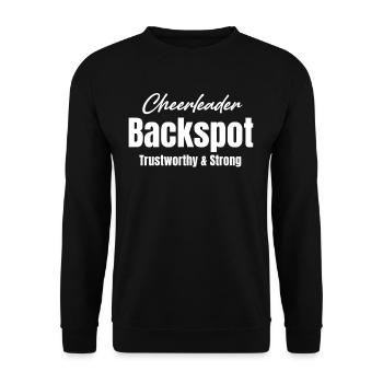 Cheerleader Backspot Trustworthy & Strong - Unisex Sweatshirt - black - Front - Alina (178cm) & Michal (187cm)