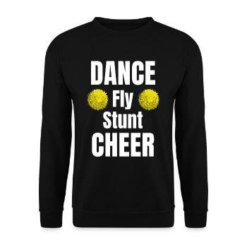Danse noeud papillon Stunt Cheer Flyer Football Backspot - Sweat-shirt Unisexe - noir - Devant - Alina (178cm) & Michal (187cm)