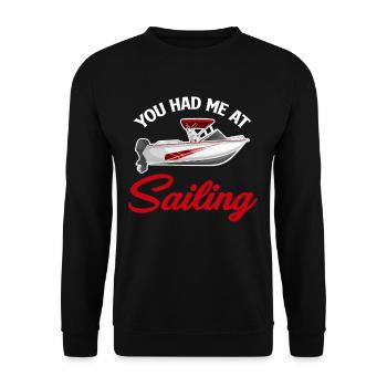 Tu m’as fait naviguer, drôle - Sweat-shirt Unisexe - noir - Devant - Alina (178cm) & Michal (187cm)