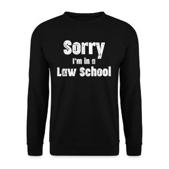 Es Tut Mir Leid, Dass Ich In Einer - Unisex Pullover - Schwarz - Vorne - Alina (178cm) & Michal (187cm)