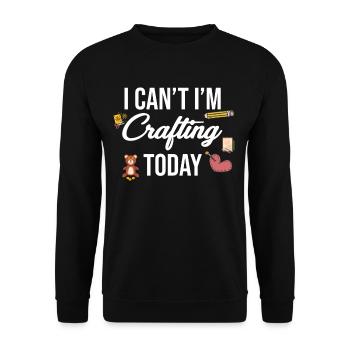 I can't, I'm making pottery today - Unisex Sweatshirt - black - Front - Alina (178cm) & Michal (187cm)
