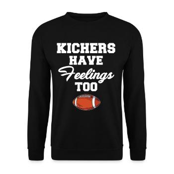 Kickers also have feelings - Unisex Sweatshirt - black - Front - Alina (178cm) & Michal (187cm)