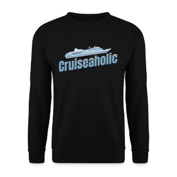 Cruiseaholic Cruise Ship Lover - Unisex Sweatshirt - black - Front - Alina (178cm) & Michal (187cm)
