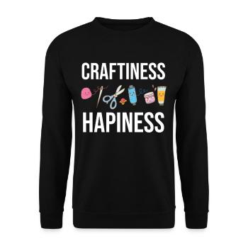 Crafts, Happiness, Pottery, Scrapbooking, Painter, Pottery - Unisex Sweatshirt - black - Front - Alina (178cm) & Michal (187cm)