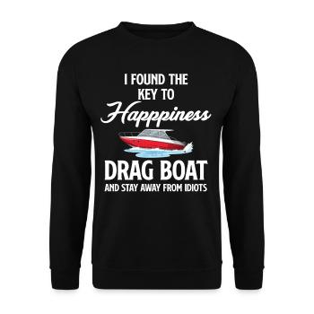 Ich Habe Den Schlüssel Zum Glück Gefunden: Drag - Unisex Pullover - Schwarz - Vorne - Alina (178cm) & Michal (187cm)