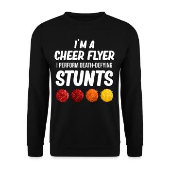 Je suis une pom-pom girl, je défie la mort à cause de ça - Sweat-shirt Unisexe - noir - Devant - Alina (178cm) & Michal (187cm)