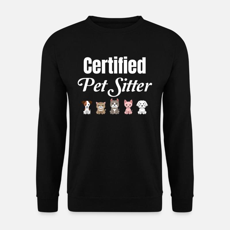 Certifié Pet Sitter Funny Veterinary - Sweat-shirt Unisexe - noir