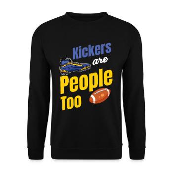 Les botteurs sont aussi des quarts-arrières de football - Sweat-shirt Unisexe - noir - Devant - Alina (178cm) & Michal (187cm)
