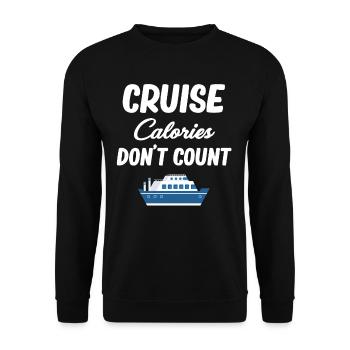 Cruise Calories Don't Count Honeymoon - Unisex Sweatshirt - black - Front - Alina (178cm) & Michal (187cm)