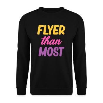 Flyer comme le Cheer Flyer le plus drôle - Sweat-shirt Unisexe - noir - Devant - Alina (178cm) & Michal (187cm)