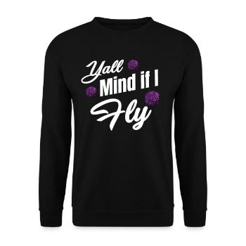 Yall Mind Si Je Vole Drôle Cheer Flyer Football - Sweat-shirt Unisexe - noir - Devant - Alina (178cm) & Michal (187cm)