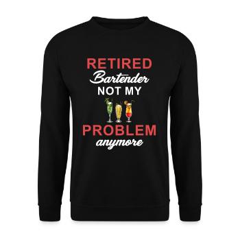 Barman à la retraite, ce n'est plus mon problème - Sweat-shirt Unisexe - noir - Devant - Alina (178cm) & Michal (187cm)