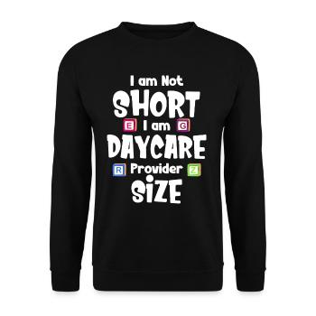 Ich Bin Nicht Klein Ich Bin Kita-erzieherin - Unisex Pullover - Schwarz - Vorne - Alina (178cm) & Michal (187cm)