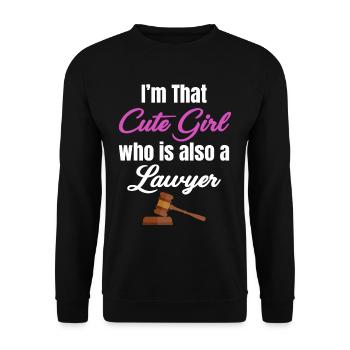 Ich Bin Das Süße Mädchen, Das Auch Eine Anwältin - Unisex Pullover - Schwarz - Vorne - Alina (178cm) & Michal (187cm)