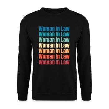 Frauen Im Gesetz Anwältin Mädchen Feminismus - Unisex Pullover - Schwarz - Vorne - Alina (178cm) & Michal (187cm)