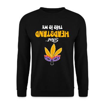 C’est ma chemise poirier plus drôle - Sweat-shirt Unisexe - noir - Devant - Alina (178cm) & Michal (187cm)