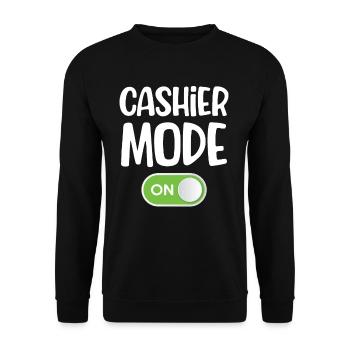 Cashier mode for accountant, clerk, - Unisex Sweatshirt - black - Front - Alina (178cm) & Michal (187cm)