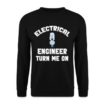 Ingénieur électricien Allumez-moi Désactivez le physicien - Sweat-shirt Unisexe - noir - Devant - Alina (178cm) & Michal (187cm)