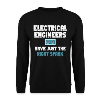 Electrical engineers have just the right thing - Unisex Sweatshirt - black - Front - Alina (178cm) & Michal (187cm)