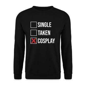 Single Taken Cosplay Drôle Costume Médiéval - Sweat-shirt Unisexe - noir - Devant - Alina (178cm) & Michal (187cm)