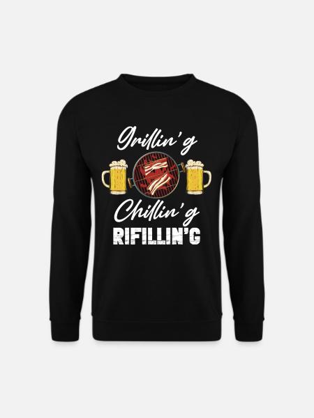 Grillin'g Chillin'g Refilli'n Barbecue Lover - Unisex Sweatshirt - black