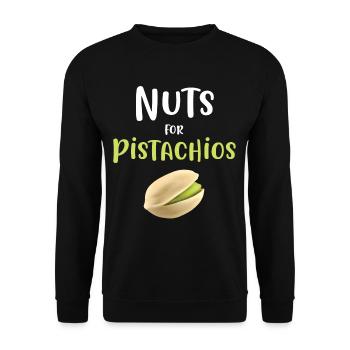 Noix pour pistaches Pistache Lover Topping - Sweat-shirt Unisexe - noir - Devant - Alina (178cm) & Michal (187cm)