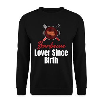 Amateur de grillades depuis sa naissance Poitrine de bœuf Pitmaster - Sweat-shirt Unisexe - noir - Devant - Alina (178cm) & Michal (187cm)