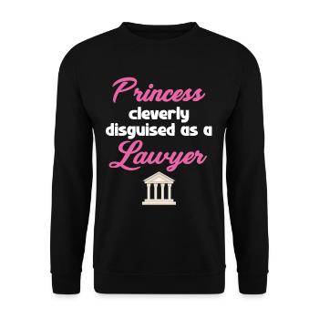 Princess cleverly disguised as a lawyer - Unisex Sweatshirt - black - Front - Alina (178cm) & Michal (187cm)