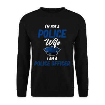 Ich Bin Keine Polizistin, Ich Bin Eine - Unisex Pullover - Schwarz - Vorne - Alina (178cm) & Michal (187cm)