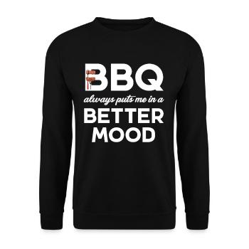 Bbq Rocks Barbecue Lover Pitmaster Poitrine de bœuf - Sweat-shirt Unisexe - noir - Devant - Alina (178cm) & Michal (187cm)