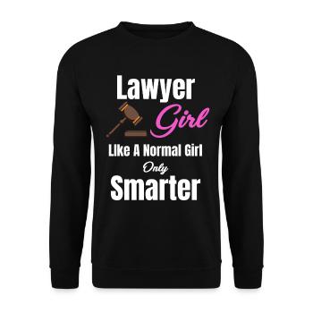 Anwältin Mädchen Wie Ein Normales Mädchen, Nur - Unisex Pullover - Schwarz - Vorne - Alina (178cm) & Michal (187cm)