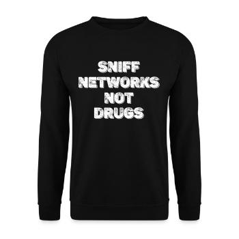 Sniff Networks n’est pas un analyste de médicaments pour - Sweat-shirt Unisexe - noir - Devant - Alina (178cm) & Michal (187cm)