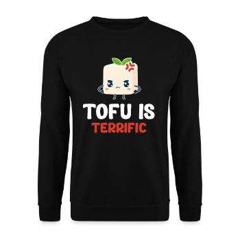 Tofu Ist Großartig. Asiatischer - Unisex Pullover - Schwarz - Vorne - Alina (178cm) & Michal (187cm)