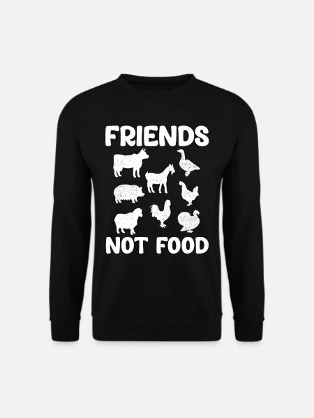 Les amis ne mangent pas d’humour végétalien Jardinier de poisson - Sweat-shirt Unisexe - noir
