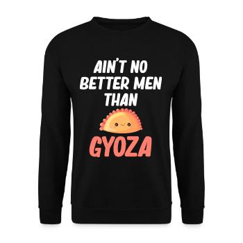 Es Gibt Keinen Besseren Mann Als Gyoza Chinese - Unisex Pullover - Schwarz - Vorne - Alina (178cm) & Michal (187cm)