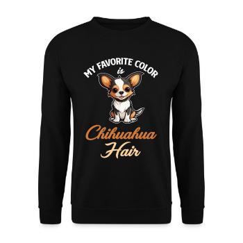 Ma couleur préférée est le chuahua. Khivawa - Sweat-shirt Unisexe - noir - Devant - Alina (178cm) & Michal (187cm)