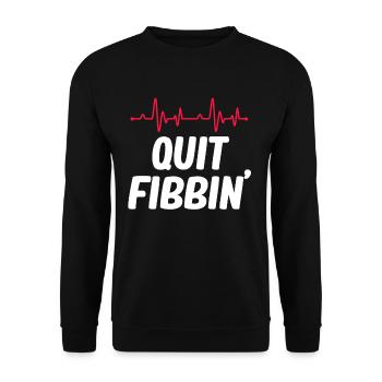 Arrêtez de fibbin' drôle cardiologue médical - Sweat-shirt Unisexe - noir - Devant - Alina (178cm) & Michal (187cm)