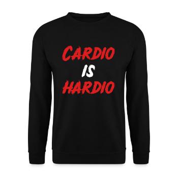 Cardio est Hardio Lustig Cardiologue Médical - Sweat-shirt Unisexe - noir - Devant - Alina (178cm) & Michal (187cm)