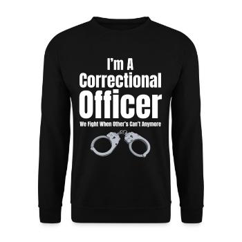 Je suis un agent correctionnel que nous - Sweat-shirt Unisexe - noir - Devant - Alina (178cm) & Michal (187cm)