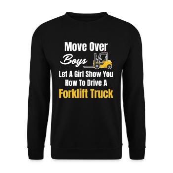 Let a girl show you how to - Unisex Sweatshirt - black - Front - Alina (178cm) & Michal (187cm)