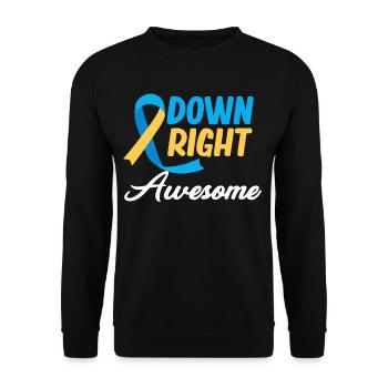 Autisme génial du syndrome de Down - Sweat-shirt Unisexe - noir - Devant - Alina (178cm) & Michal (187cm)
