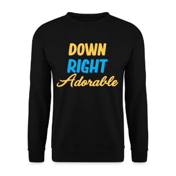 Downright Adorable Down Syndrome Autism - Unisex Sweatshirt - black - Front - Alina (178cm) & Michal (187cm)