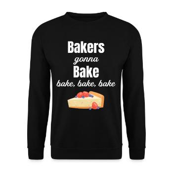 Bakers who bake, bake, bake, bake, - Unisex Sweatshirt - black - Front - Alina (178cm) & Michal (187cm)