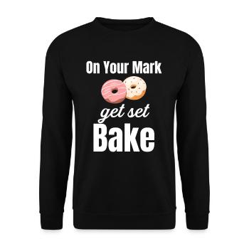 Ready, bake! Culinary bread - Unisex Sweatshirt - black - Front - Alina (178cm) & Michal (187cm)