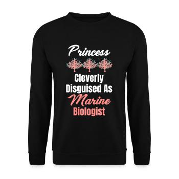 Princess skilled as a marine biologist - Unisex Sweatshirt - black - Front - Alina (178cm) & Michal (187cm)