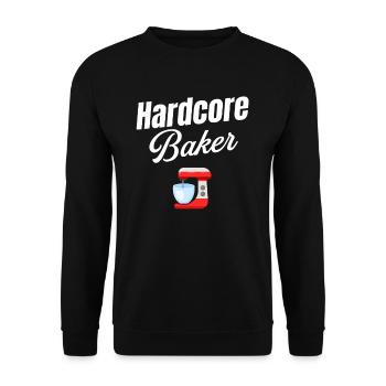 Hardcore-bäcker, Back-enthusiast, Kulinarischer - Unisex Pullover - Schwarz - Vorne - Alina (178cm) & Michal (187cm)