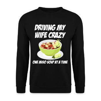 Driving My Wife Mad A - Unisex Sweatshirt - black - Front - Alina (178cm) & Michal (187cm)